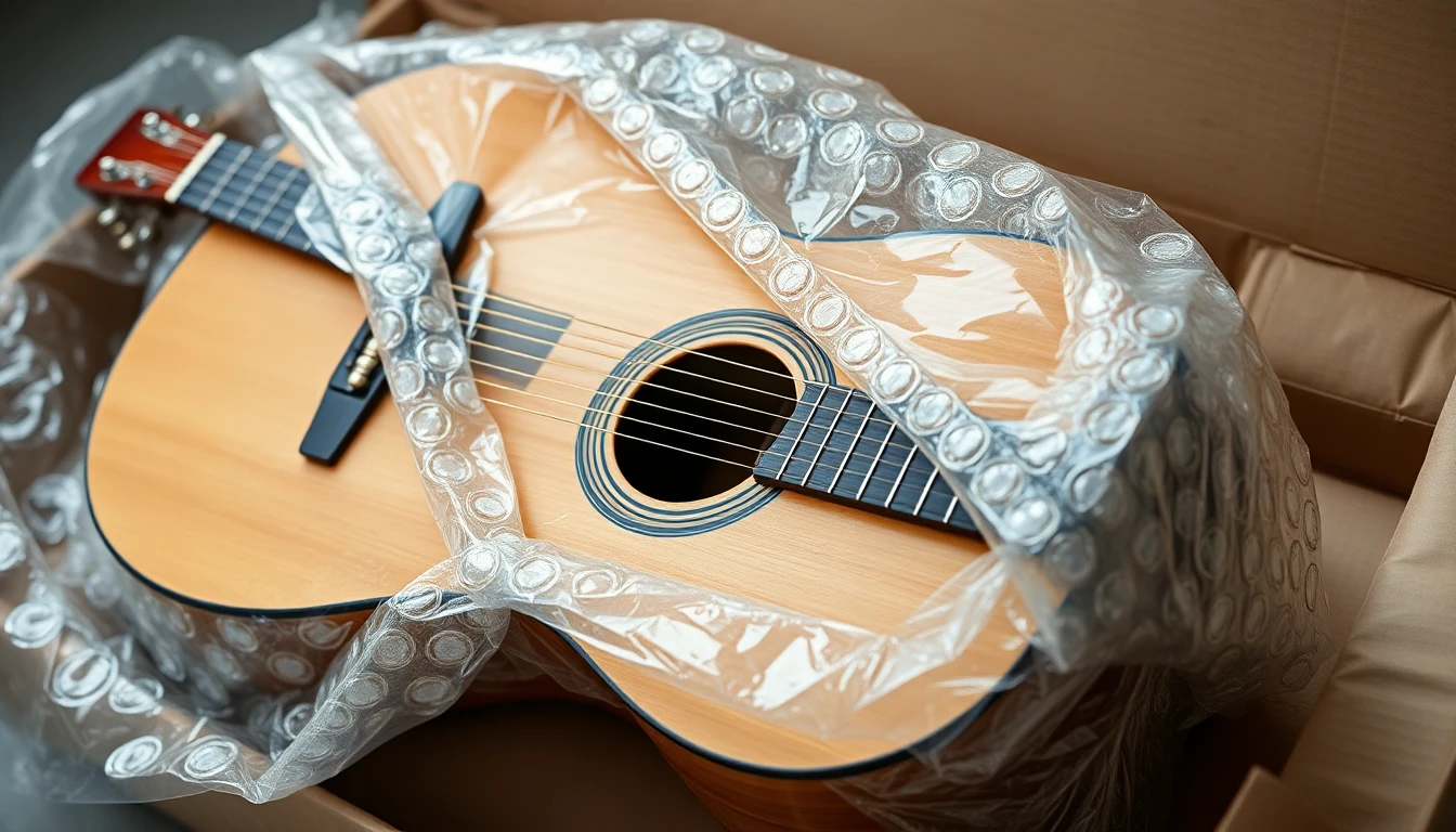 Guitare emballée